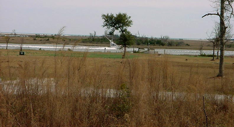 View of front of lot and waterway.
